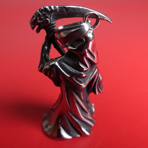 Stainless Steel Grim Reaper Pendant SP-604 - Picture 3 of 7